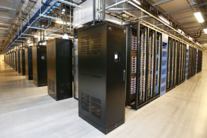 A data center showcasing advanced technology and infrastructure.