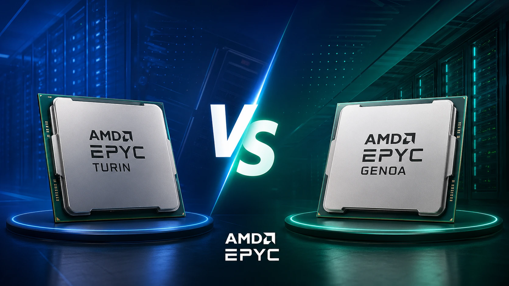 AMD EPYC Turin vs Genoa CPU comparison for dedicated servers by KW Servers